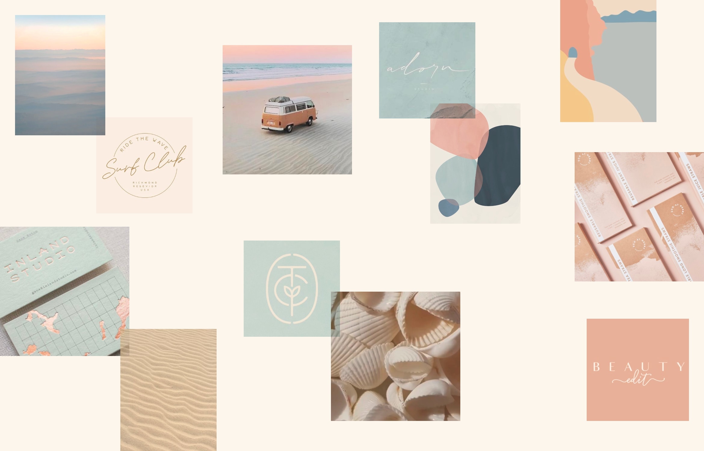 Kind & Conscious brand styling moodboard